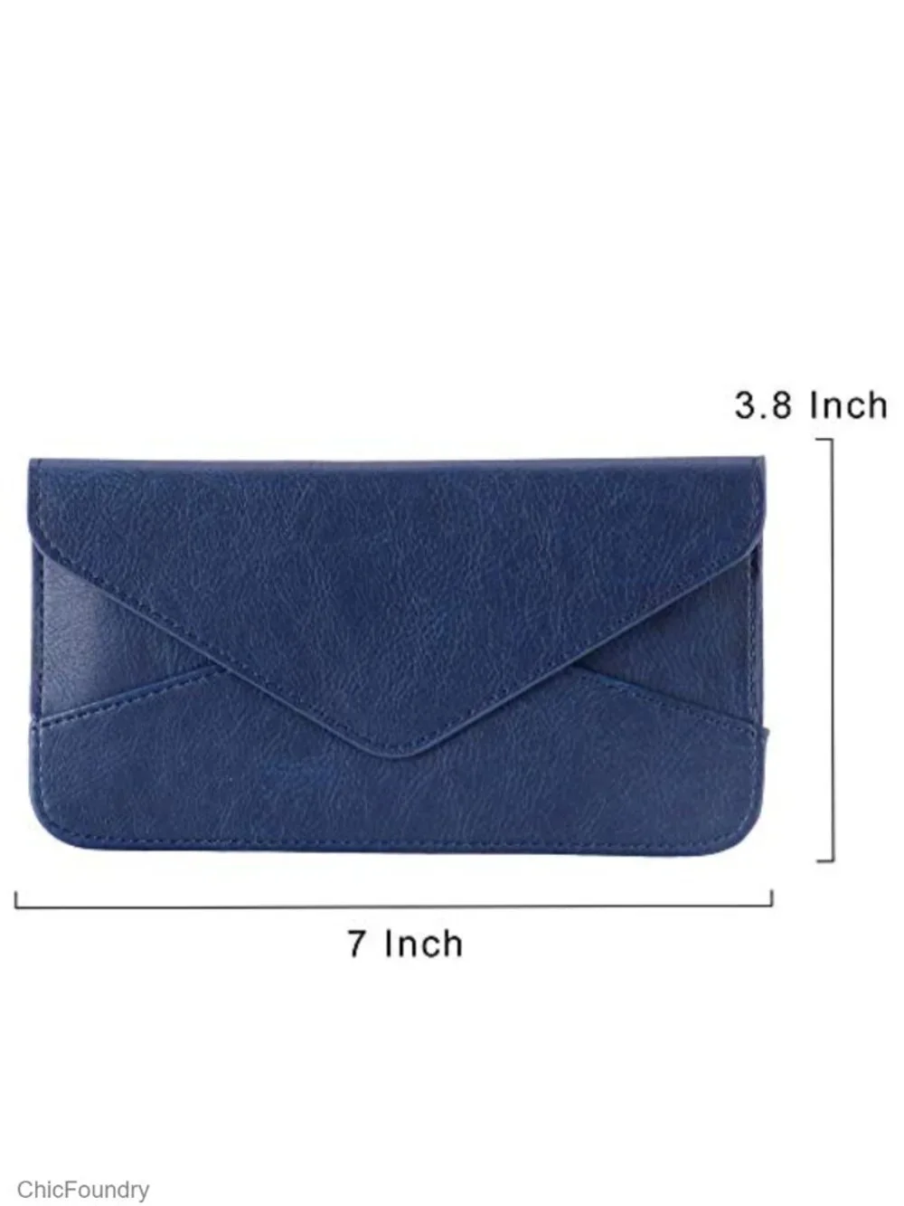Women's Envelope Card Wallet Faux Leather Magnetic Closure Slim Credit Card